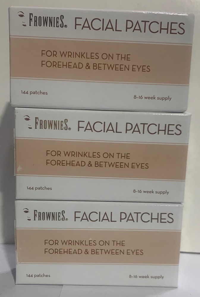 3 Pack Frownies Facial Patches Forehead & Between Eyes Wrinkle Patches 144 Ct