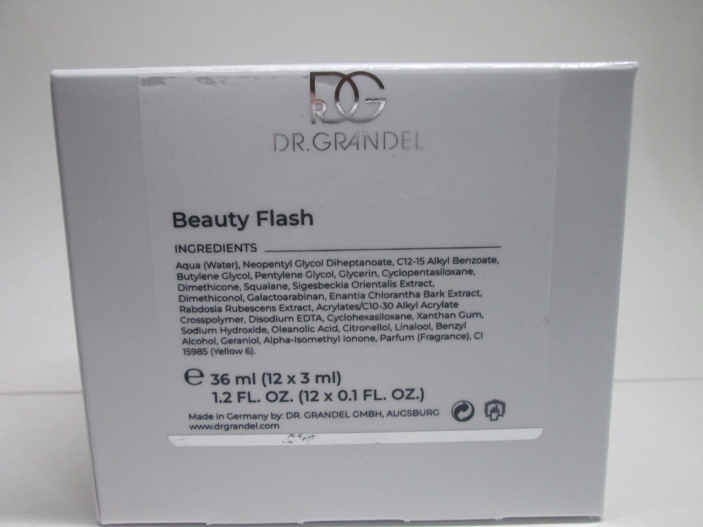 DR. GRANDEL BEAUTY FLASH AMPOULE 36ML 12X3ML 12 X0.1FL.OZ 12 PACK NEW