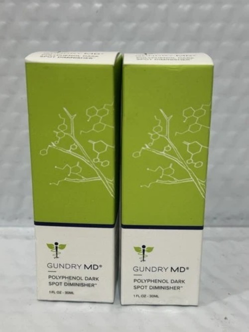 2x Gundry MD Polyphenol Dark Spot Diminisher Anti-Aging Serum 1oz Each (2 Pack).