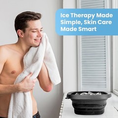 Face Bowl for Ice – Ice Face Plunge Bowl Collapsible, Silicone Facial Tub for…