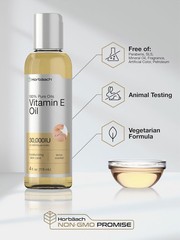 Horbäach Vitamin E Oil For Skin and Face | 30,000 IU | 4 fl oz | 100% Pure Oils.