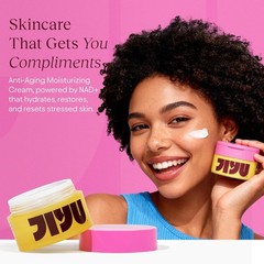 JiYu NAD+ Face Moisturizer 50ml + Toning Pads 100ct Hydrating Skincare Set