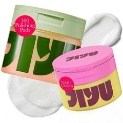 JiYu NAD+ Face Moisturizer 50ml + Toning Pads 100ct Hydrating Skincare Set