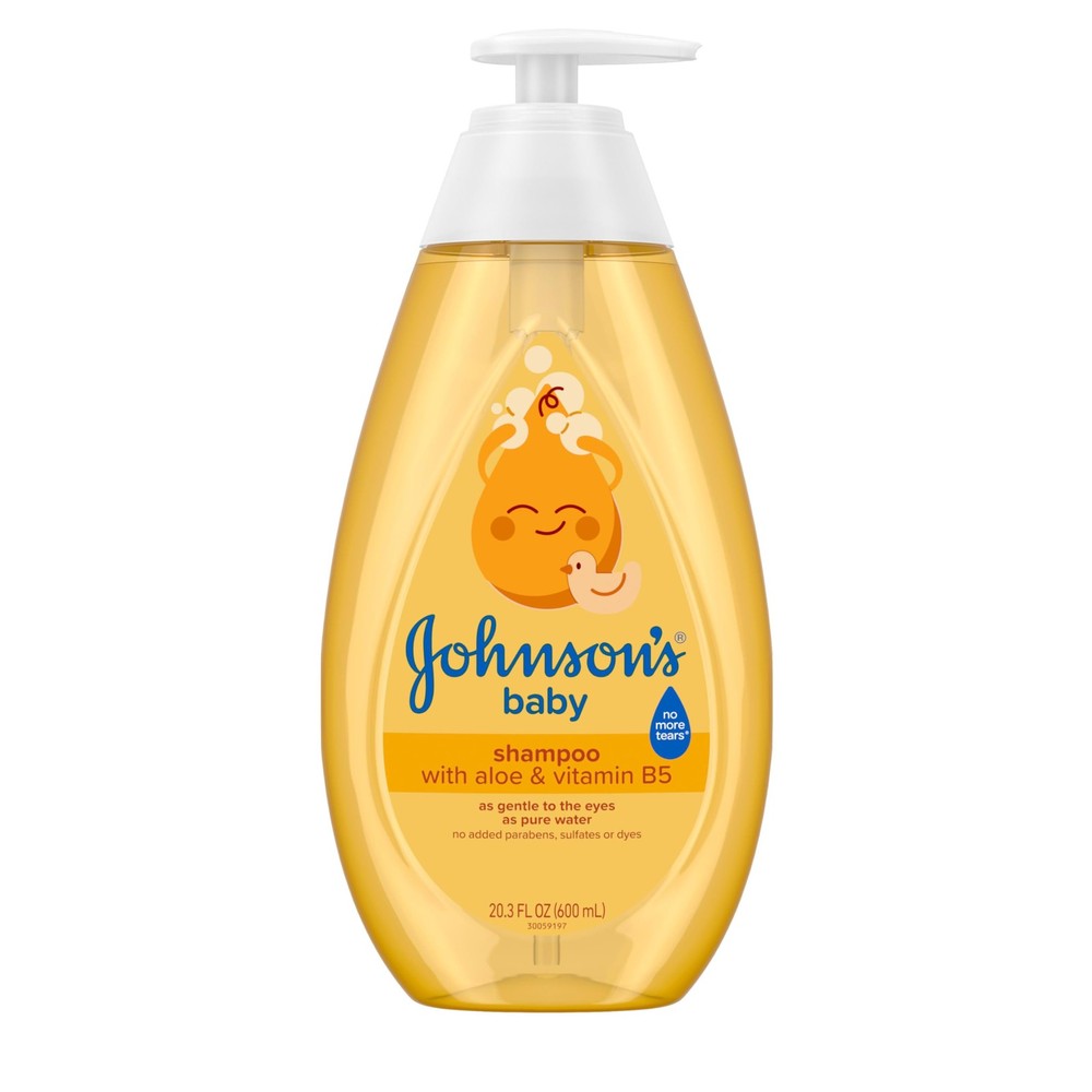 Johnson’s Baby Shampoo with Aloe Vera & 20.3 Fl Oz (Pack of 1), Yellow