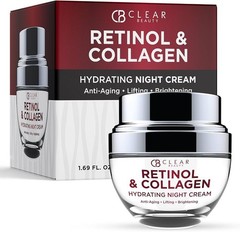 Clear Beauty Retinol Collagen Hydrating Night Cream 1.69 oz Anti-Aging, Soothing