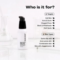 UNDERATED Glow And Acne Clear Face Moisturiser Cream Vitamin E 50Ml