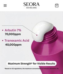 Arbutin 7% + Tranexamic Acid 4% Cream- SEORA. Sealed and New. EXP 11/28