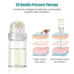 1Pcs Anti Aging 0.25/0.5/0.6/1.0/1.5mm 20Pin Derma Roller Serum Applicator Tool