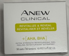 Avon Anew Clinical Revitalize & Reveal Extra Strength Retexturizing Peel 30 pads