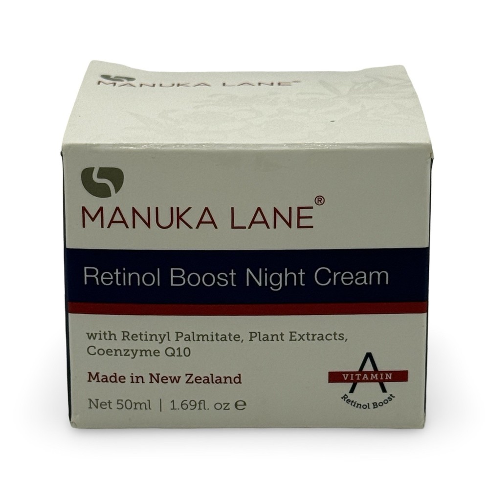 Manuka Lane Retinol Boost Night Cream Plant Extracts & CoQ10 1.69 Oz