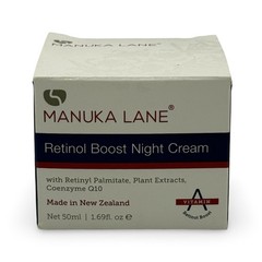 Manuka Lane Retinol Boost Night Cream Plant Extracts & CoQ10 1.69 Oz