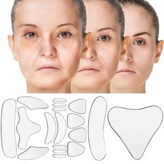 16Pcs Reusable Anti Wrinkle Facial Silicone Pad Set Anti aging Patch Skin Care