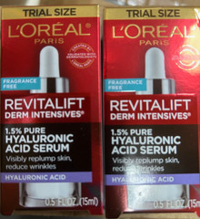 2x L’oreal Paris Revitalift Derm Intensives Serum .5oz Hyaluronic Acid Face