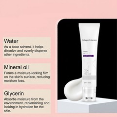 5PCS Magec Collagen Fullerene Neck Cream Firming Tightening with Roller 50g