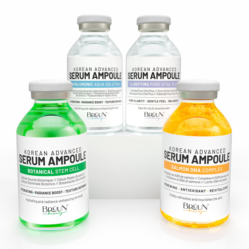 Brüun Brun Advance Microneedling Korean Serum – 4 Different Booster Ampule Kit