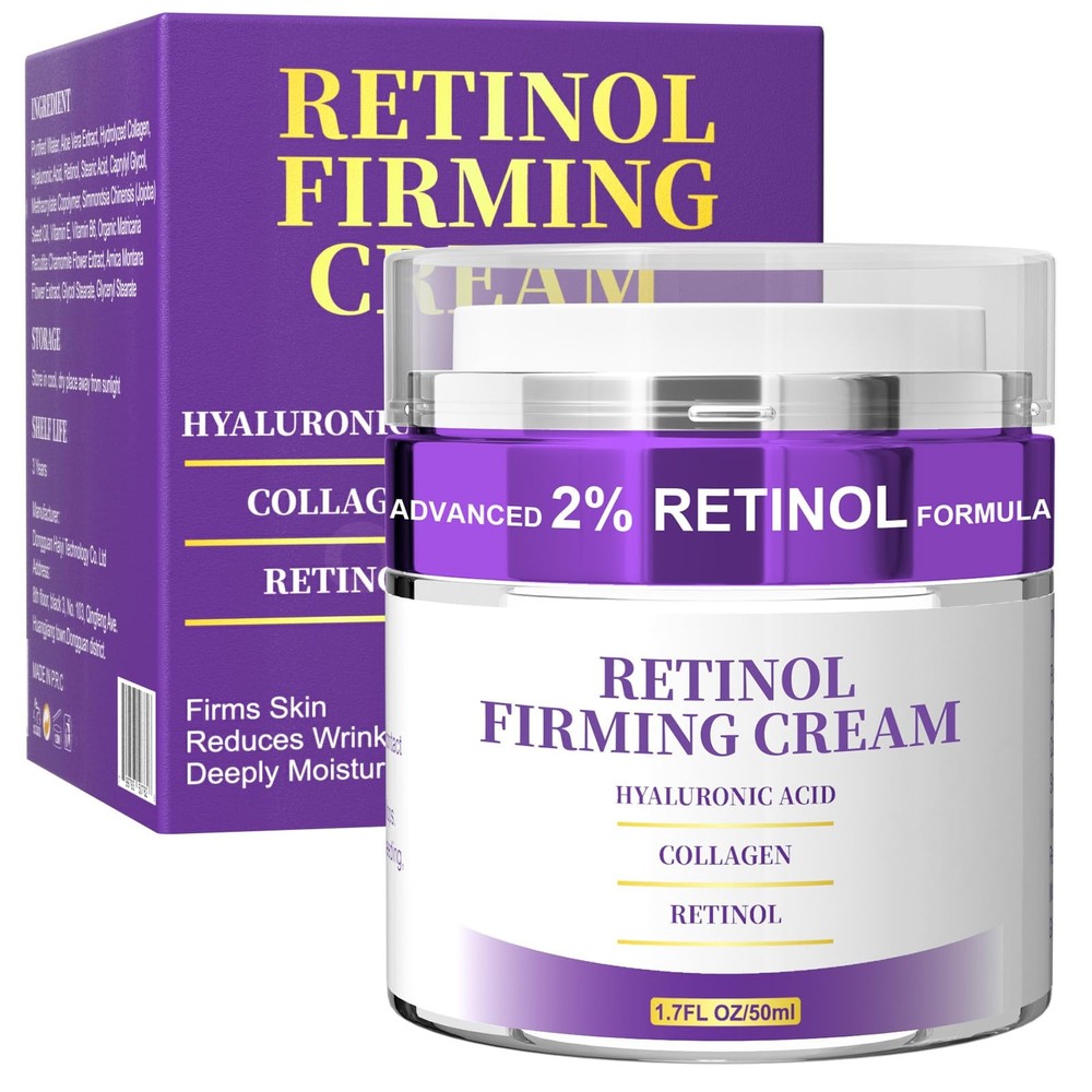 Retinol Serum Cream for Face, Anti Aging Face 1.7 Fl Oz (Pack of 1), NO