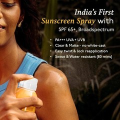 Asaya SPF 65+ Waterproof Sunscreen Spray, UVA/B For Broad Spectrum 100ml