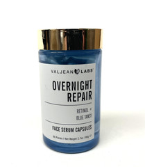 ValJean Labs Overnight Repair Retinol + Blue Tansy 60 Face Serum Caps Exp07/2027
