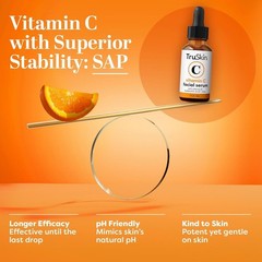 TruSkin Vitamin C Face Serum 1oz Anti Aging Hyaluronic Acid Vitamin E Dark Spots