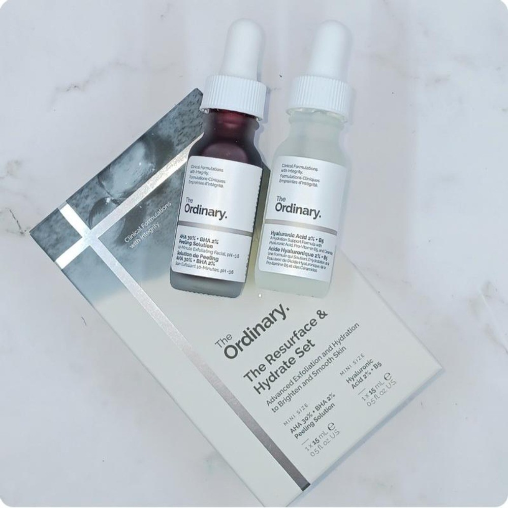 The Ordinary Authentic The Resurface & Hydrate Set with Hyaluronic Acid Serum
