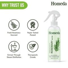 Homeda Rosemary Water Spray for Hair Growth 6.76 Fl Oz (Pack of 1), Clear
