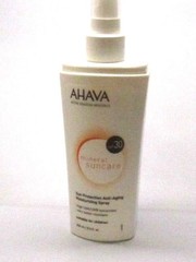 Ahava MINERAL Sun Protection Anti-Aging Moisturizing Spray SPF30 8.5 oz unbox)