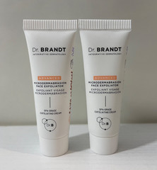 2 DR. Brandt Advanced Microdermabrasion Face Exfoliator TravelSz .35oz EA SEALED