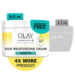 Face Moisturizer, Complete+ Rich Moisturizing Cream – Fragrance-Free, Gentle for