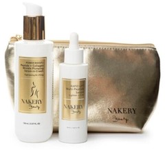 Nakery 2 Piece Peptide Collagen Face Lift Set Power Boost Rapid Lift W/ Bag