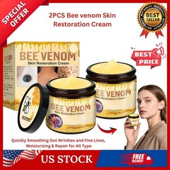 2PCS Bee Venom Skin Restoration Cream, Bee Venom Skin Treatment Cream, Effective
