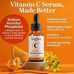 TruSkin Vitamin C Face Serum 1oz Anti Aging Hyaluronic Acid Vitamin E Dark Spots