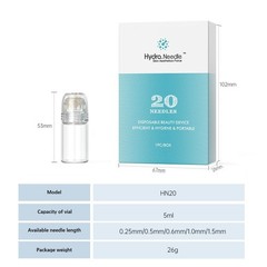 Hydra Needle HN20 Titanium Micro Needling Applicator Bottle Skin Care Reusable