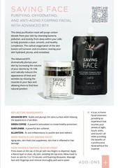 Beauty Society Saving Face Anti-Aging Foaming Mask Advanced BTX 1.76 fl. oz. NEW
