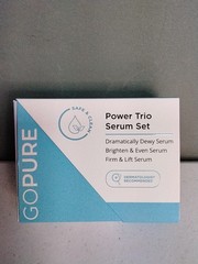 New Sealed GOPURE Skin Care Serum Set Brighten, Dew, Firm & Lift (3) Bottles