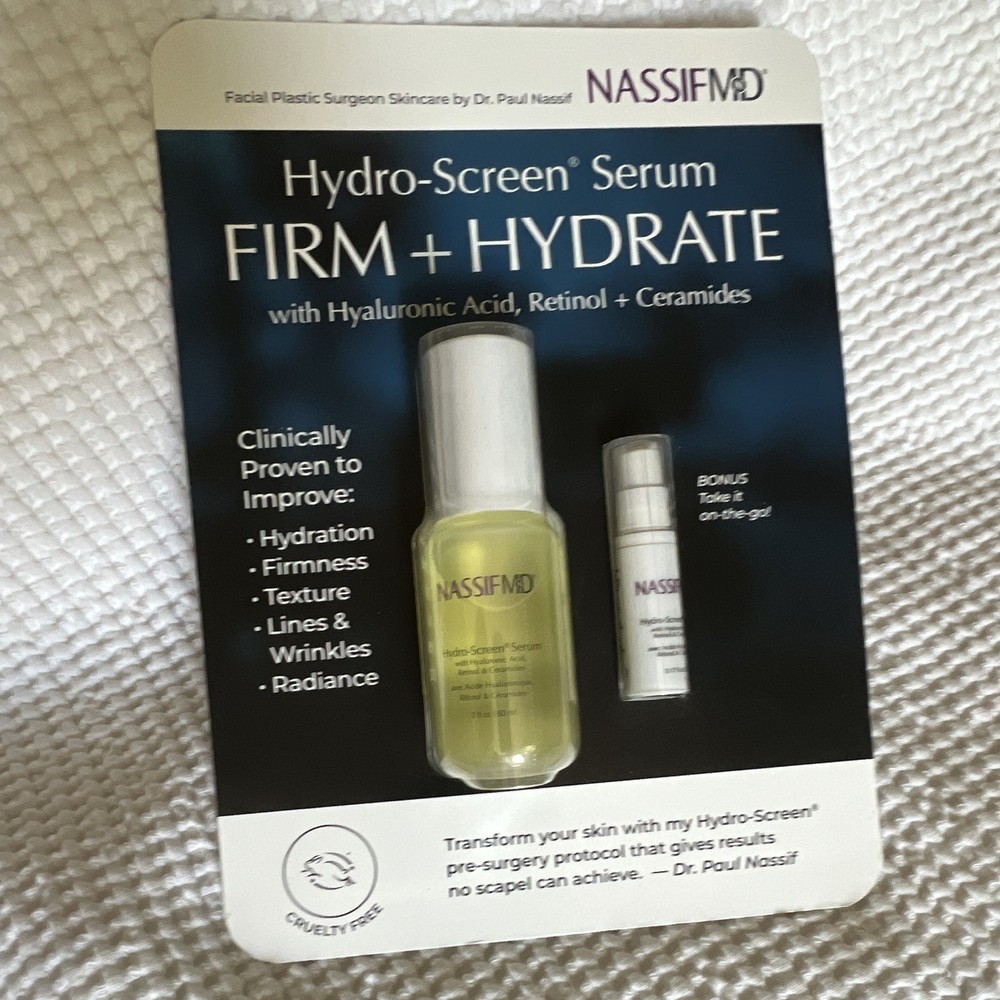 NassifMD Hydro-Screen Serum 1 fl oz – Hyaluronic Acid Retinol Ceramides