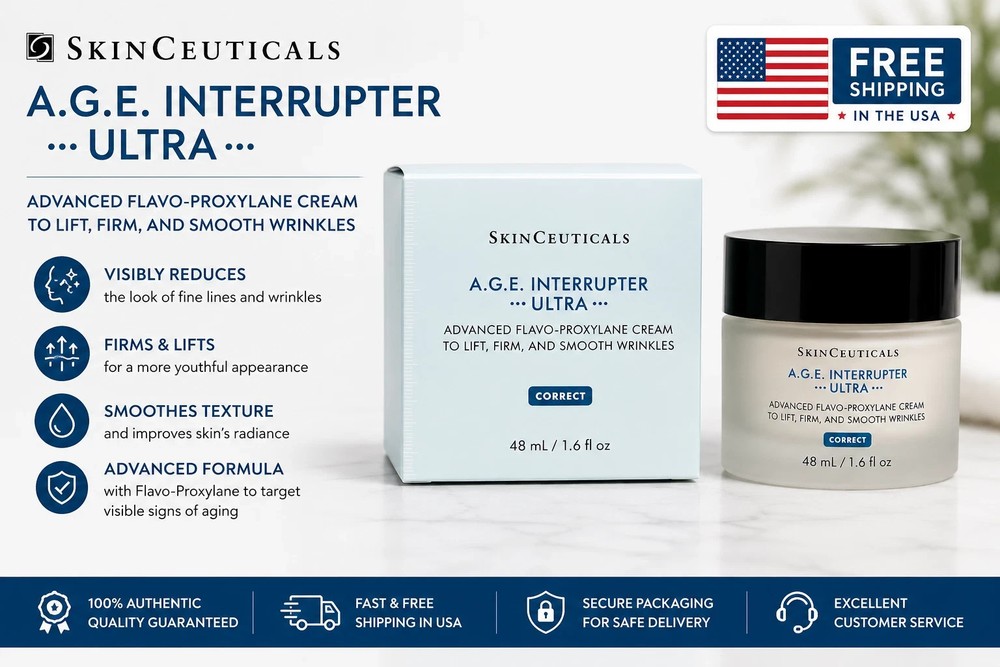 SkinCeuticals A.G.E. Interrupter Ultra Cream 48ml / 1.6oz – Anti-Aging, Firming