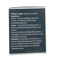 Tallow Honey Balm with Raw Honey 3.53 oz Citrus & Lavender Face Body Balm New