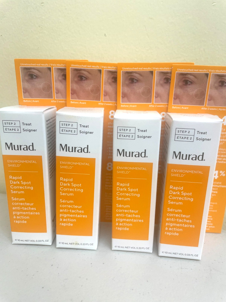 Murad Treat Rapid Dark Spot Correcting Serum 0.33oz each x 4/ 1.32 Oz New