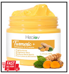 Turmeric Face Cream for Face & Body, All Natural Turmeric Skin Brightening,1.7oz
