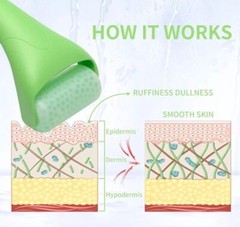 Ice Roller Facial Massager Tool Anti-Aging Self Care Puffiness Wrinkles, Green