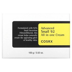 NIB COSRX Advanced Snail 92 All In One Cream For Glow Of HealthySkin 100g/3.52oz