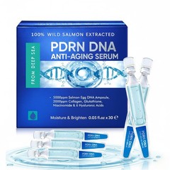 PDRN Salmon DNA Serum, Anti-Aging & Hydration, Collagen, Glutathione, 30 Vials