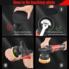 5 inch Buffer Dual Action Polisher,Long Orbit 16mm Random Buffer Polisher kit