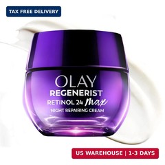 Olay Retinol Night Cream for Women, MAX, Anti-Aging Face Mousturizer, Fragrance-
