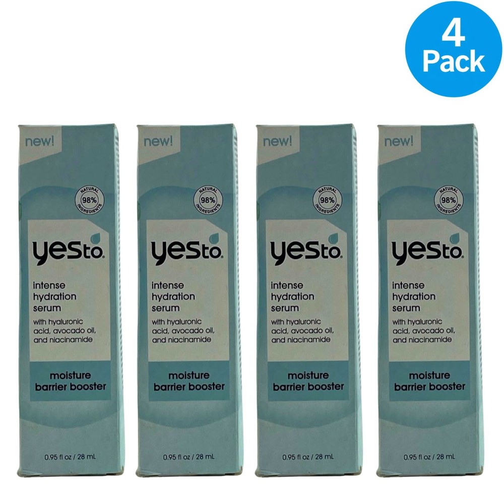 Yes To Intense Hydration Serum Hyaluronic Acid & Niacinamide 0.95oz (4 Pack)