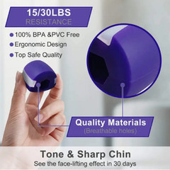 3PCS Jawline Exerciser Set Mouth Toning Fitness Ball Double Chin Face Slimming