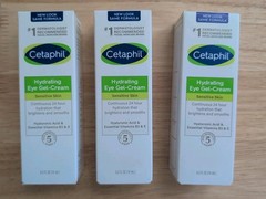 Lot Of 3 Cetaphil Hydrating Eye Gel Cream Sensitive Skin/ Full Size Each 0.5 Oz.