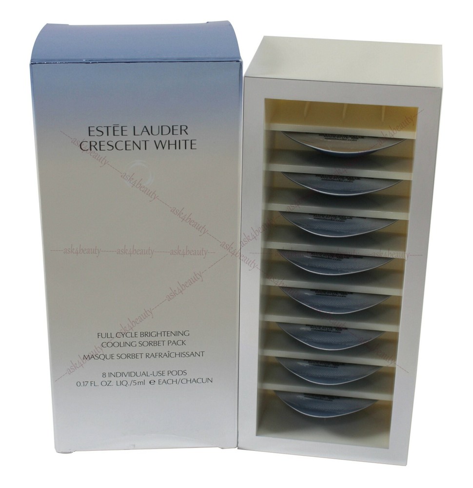 Estee Lauder Crescent White Brightening Sorbet 8 Pods Pack New In Box