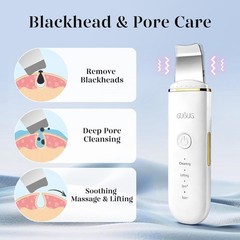 4-Modes Stainless Steel Skin Scrubber & Blackhead Remover for All Skin Types