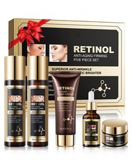 5-in-1 Anti-Aging Moisturizing Skincare Set for Wrinkles & Fine Lines, Beauty Gi